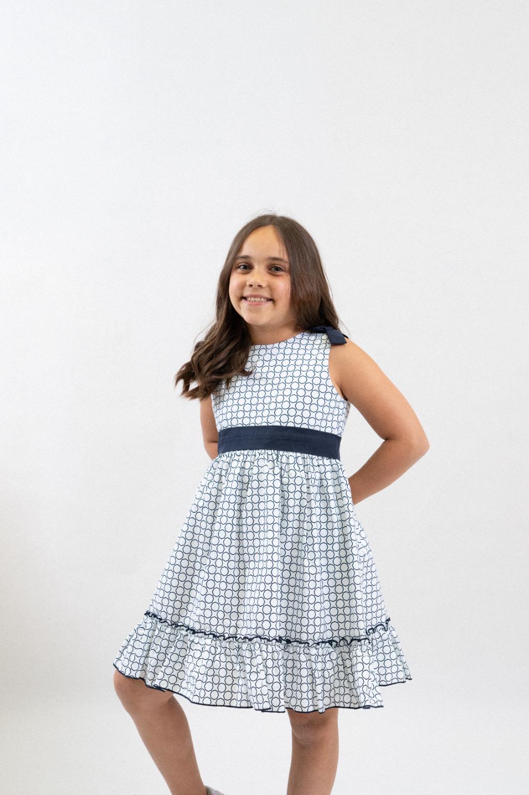 Vestido estampado - marinho