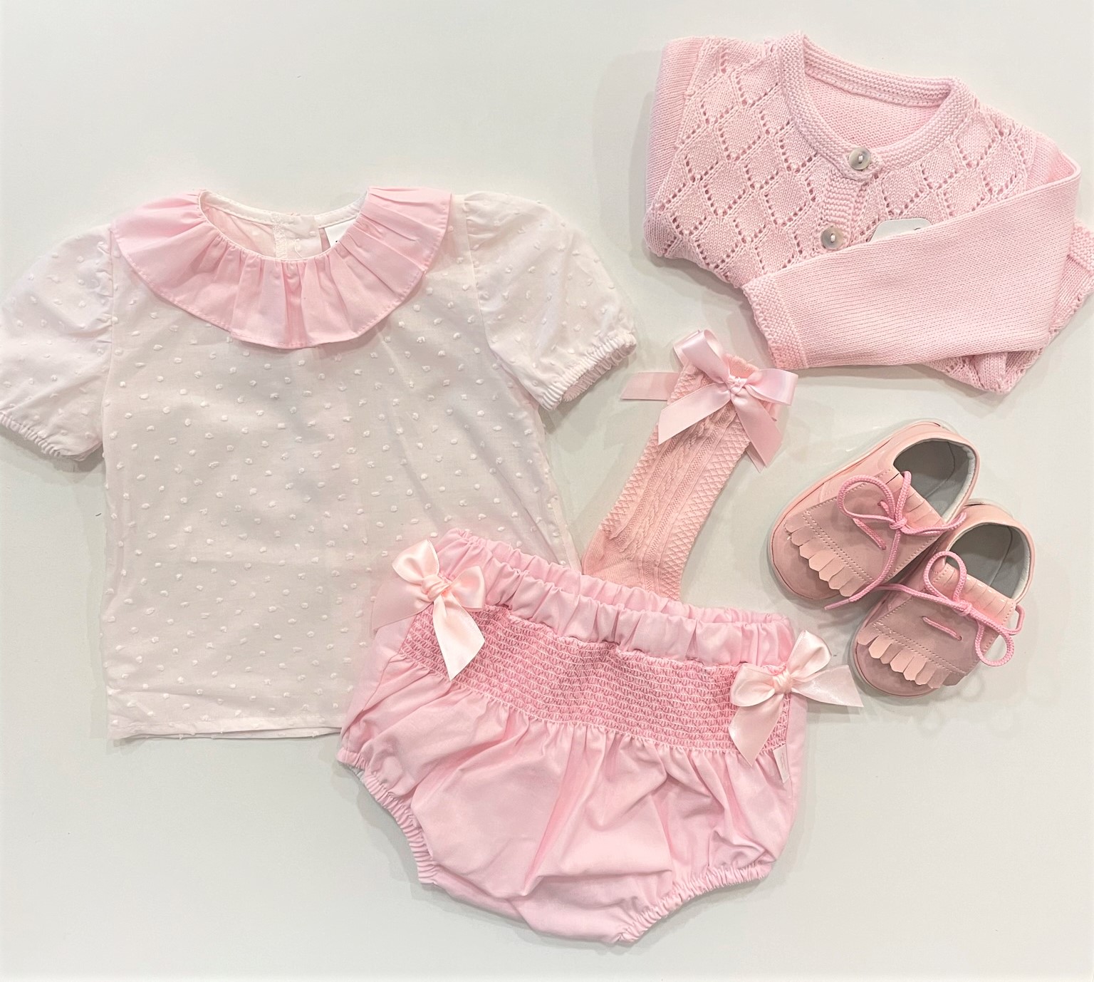 Conjunto blusa e tapa fraldas - Rosa