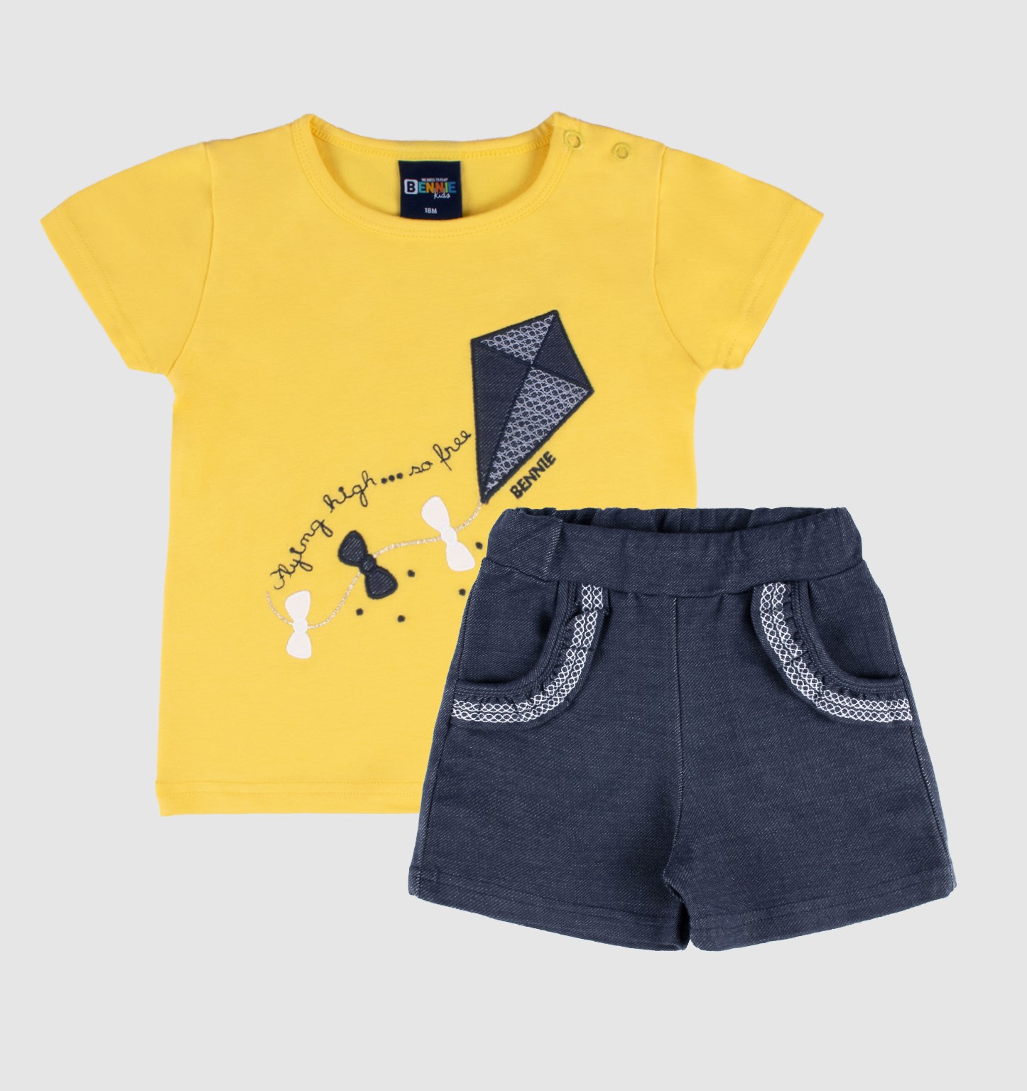 Conjunto "so free" - amarelo