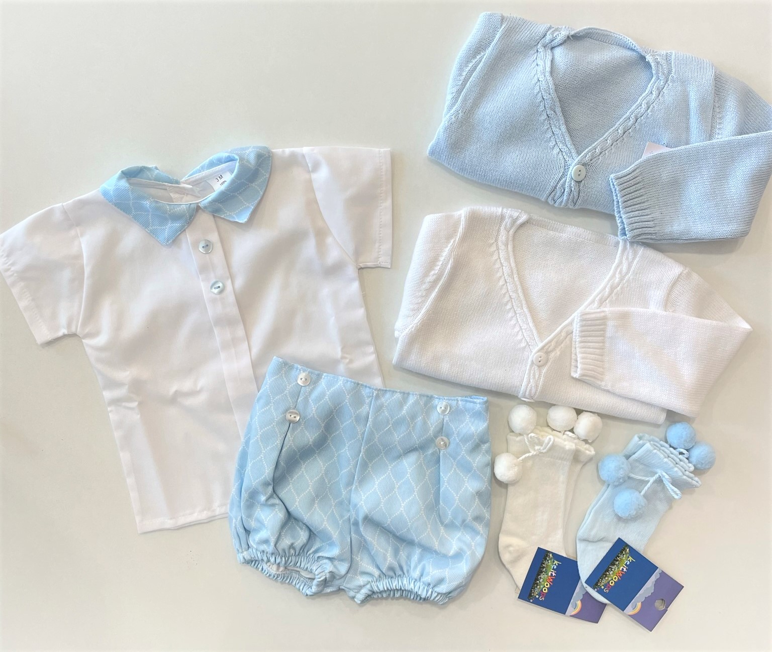 Conjunto estampado - azul bebe