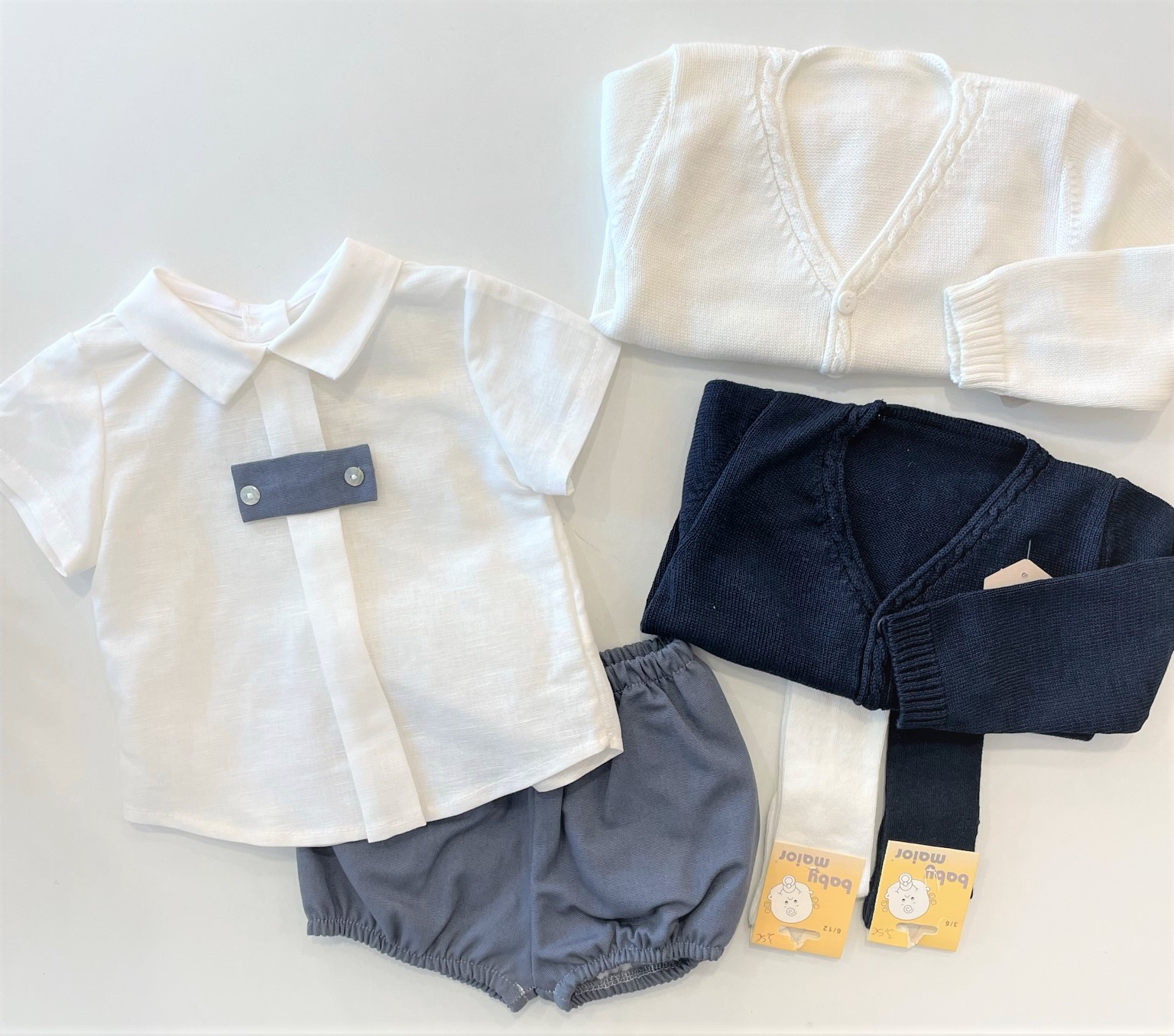 Conjunto tapa fraldas marinho