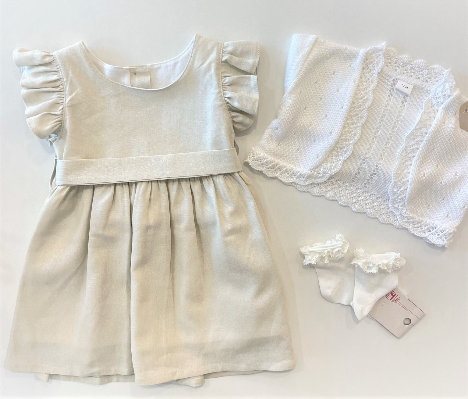 Vestido em linho - bege