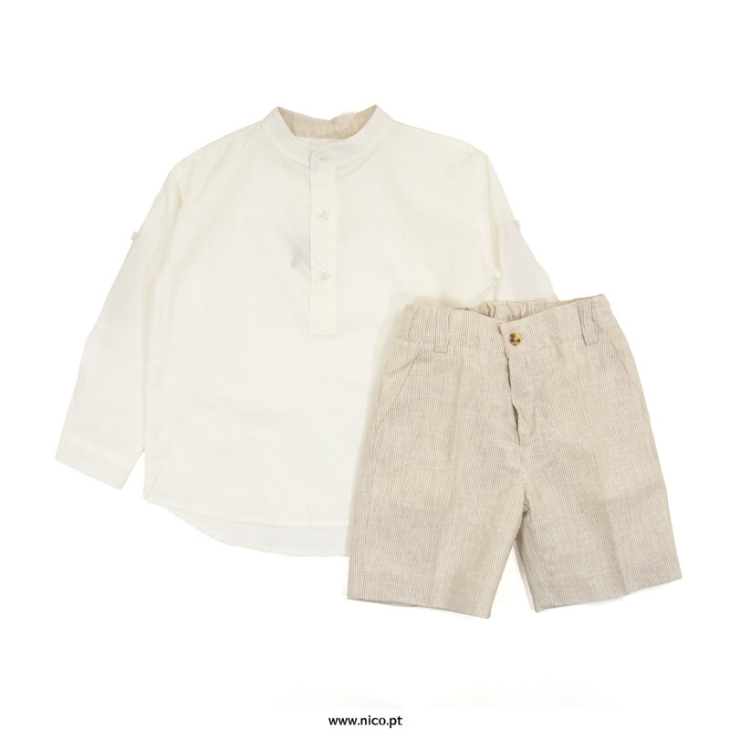 Conjunto de menino bege