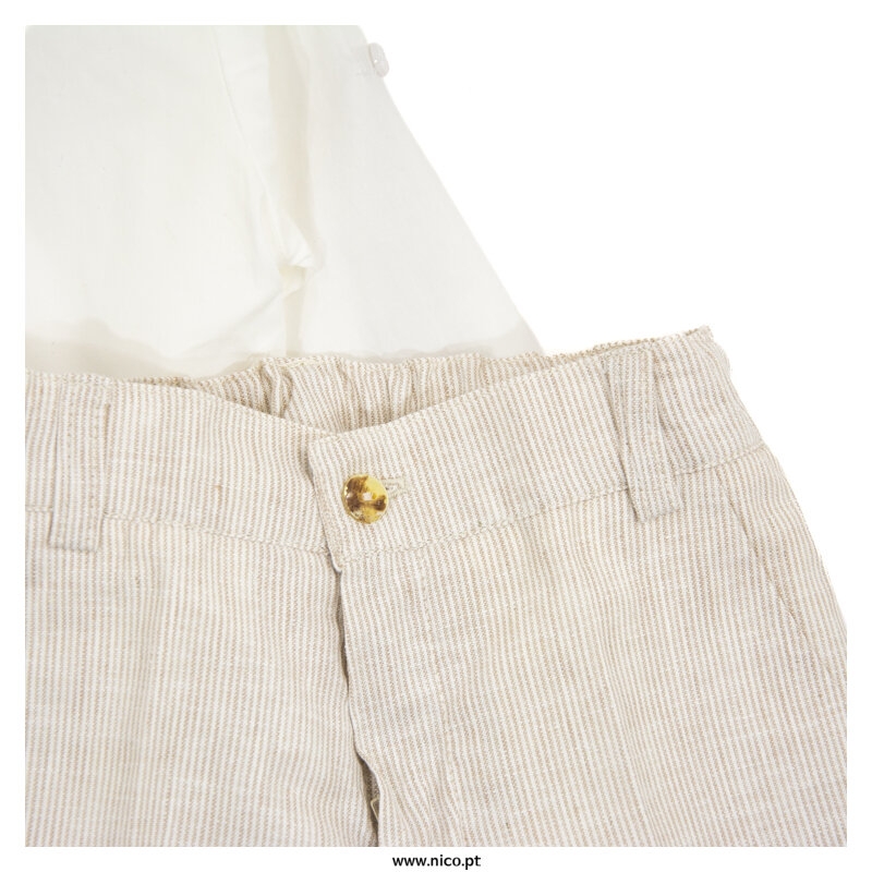Conjunto de menino bege