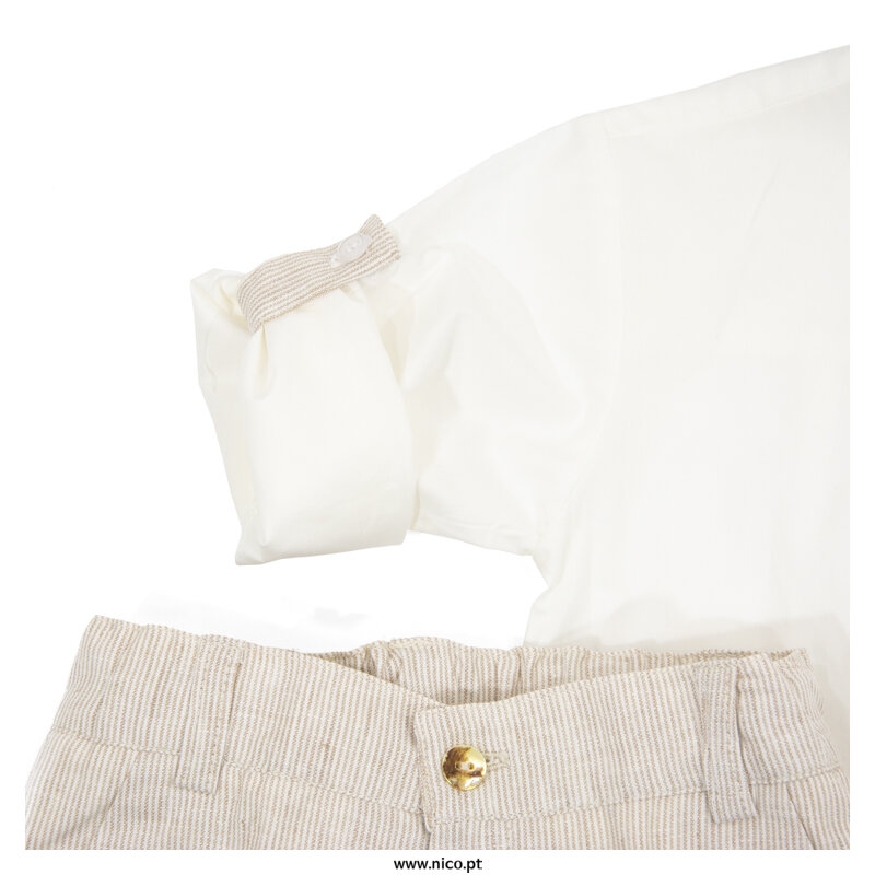 Conjunto de menino bege