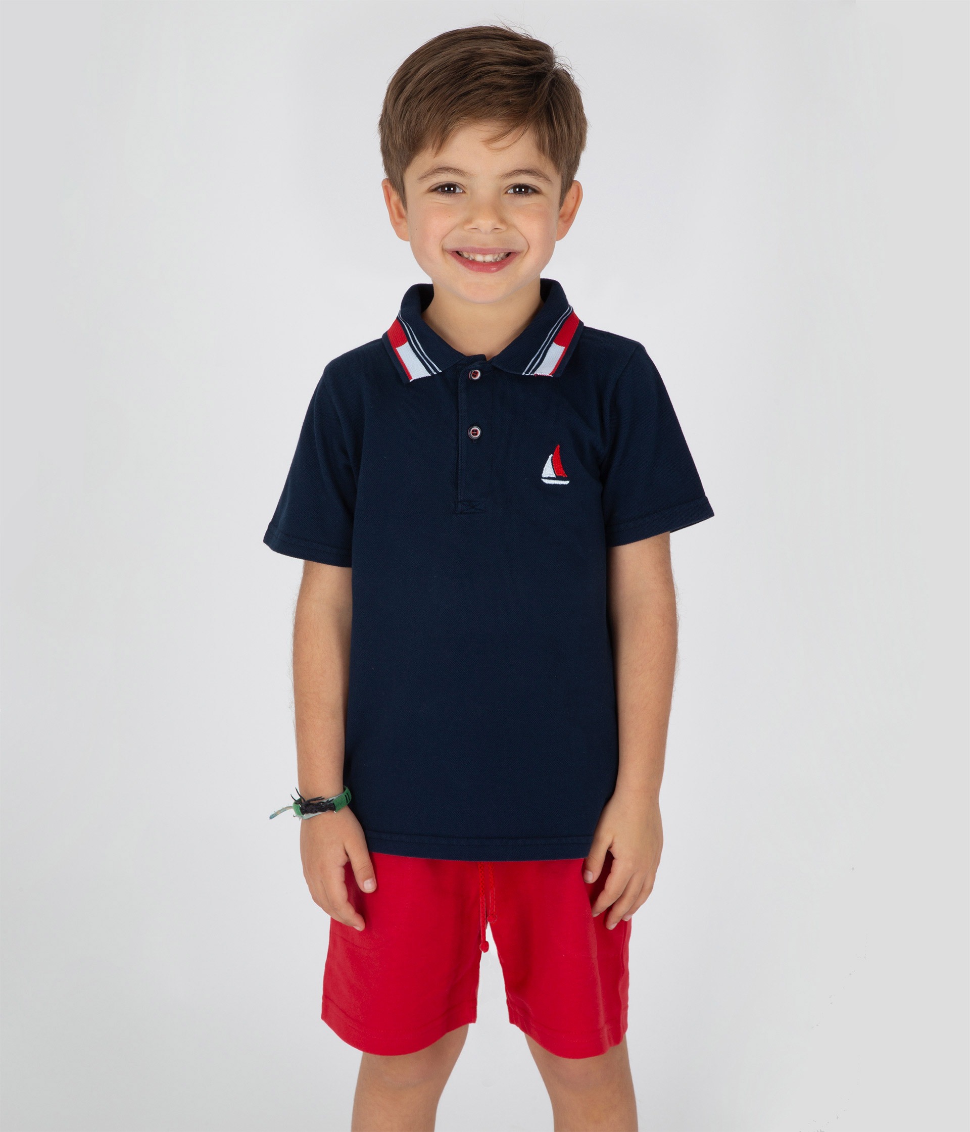 Polo piquê - Azul-marinho