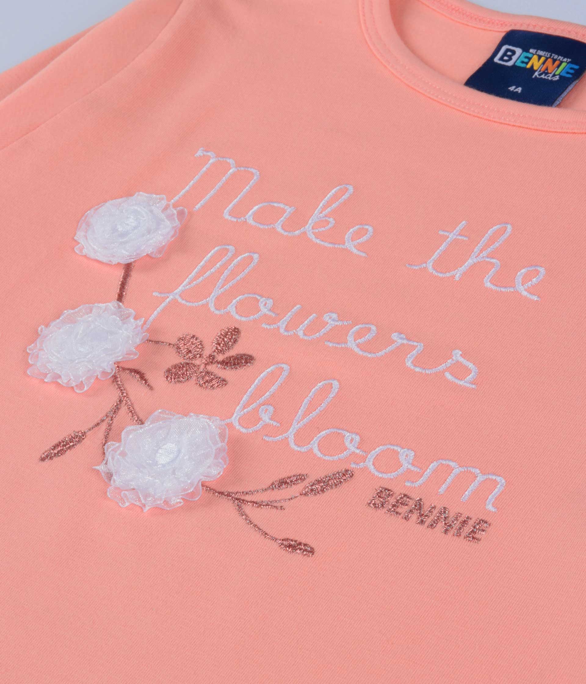 Camisola "Flowers" - Salmão
