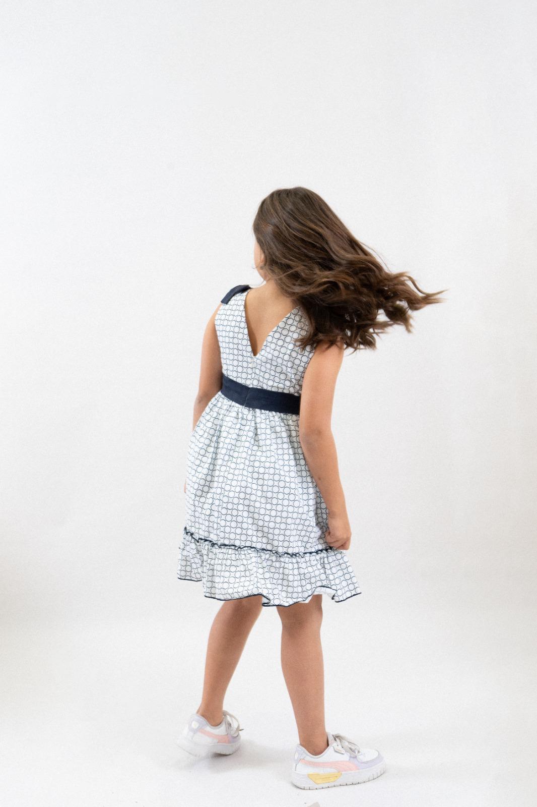 Vestido estampado - marinho