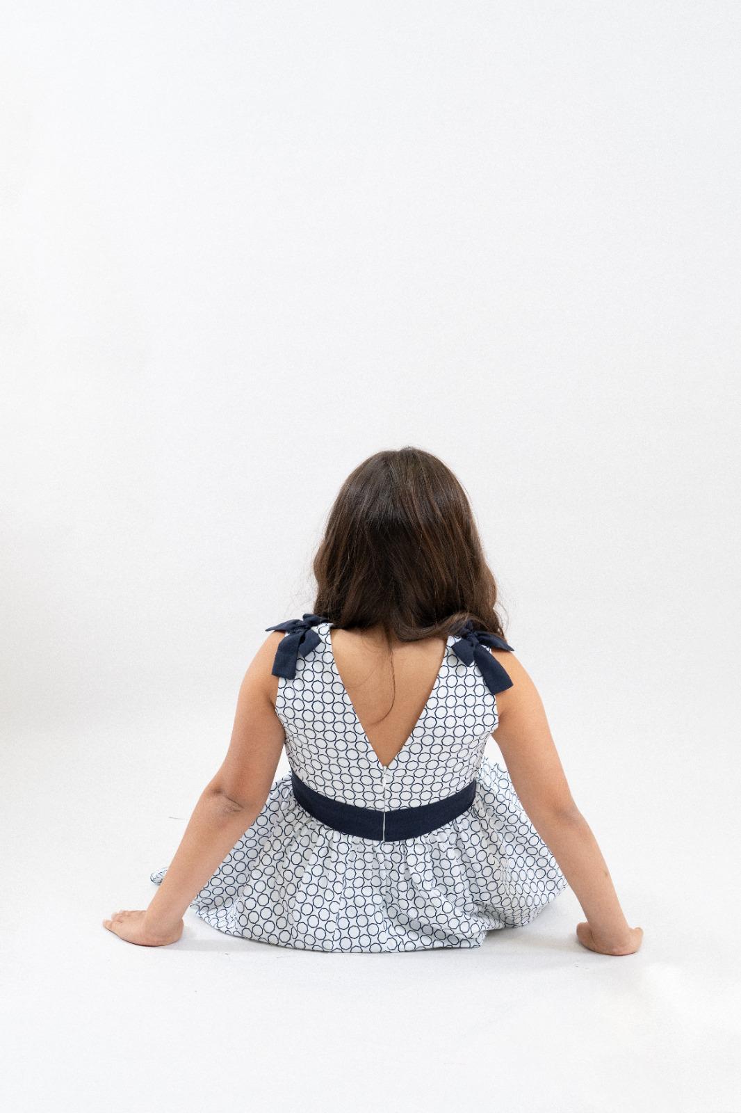 Vestido estampado - marinho