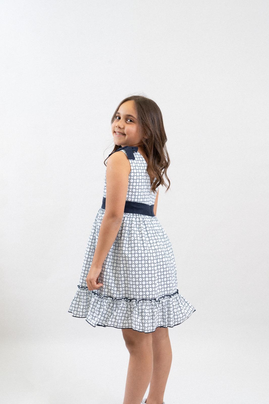 Vestido estampado - marinho