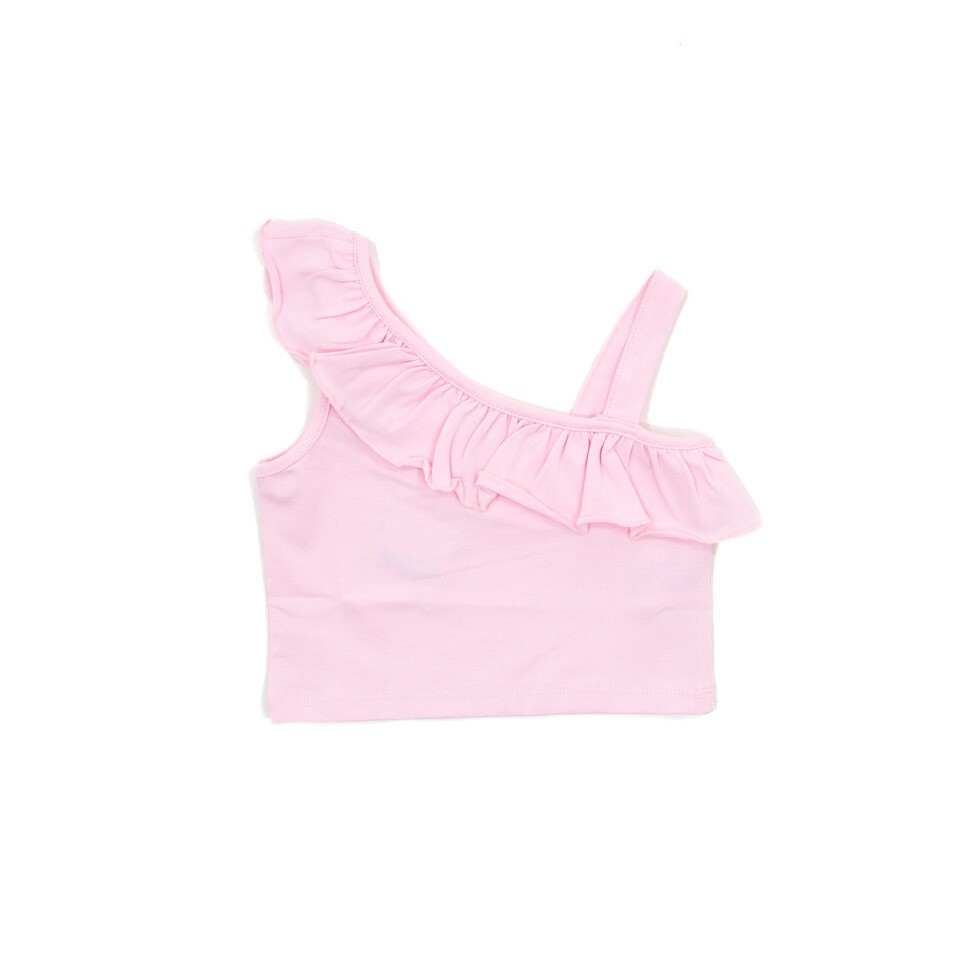 Top com folho - rosa