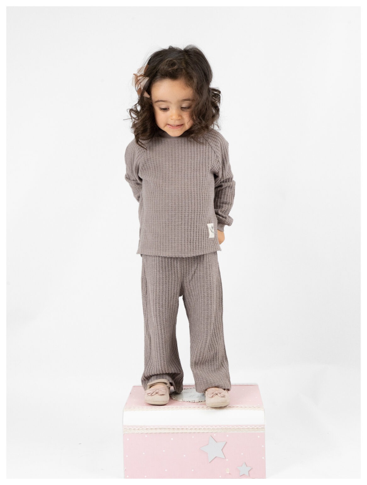 Conjunto de menina castanho