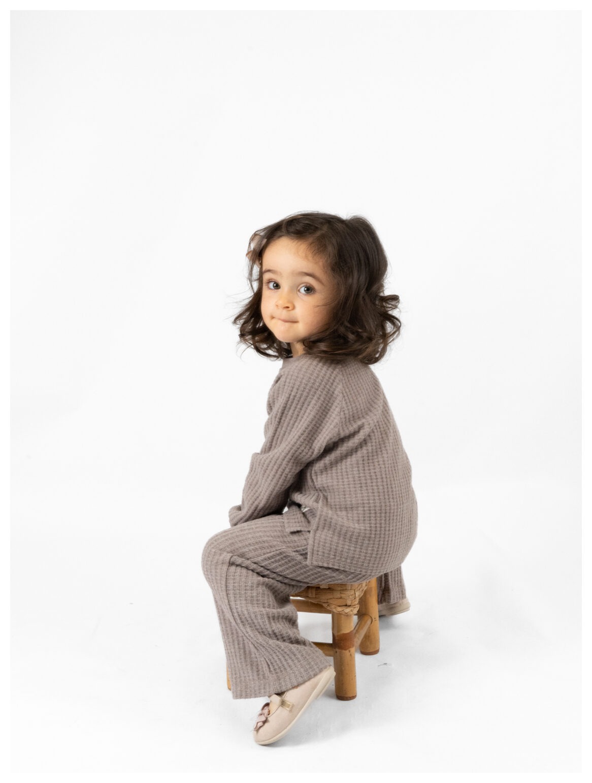 Conjunto de menina castanho