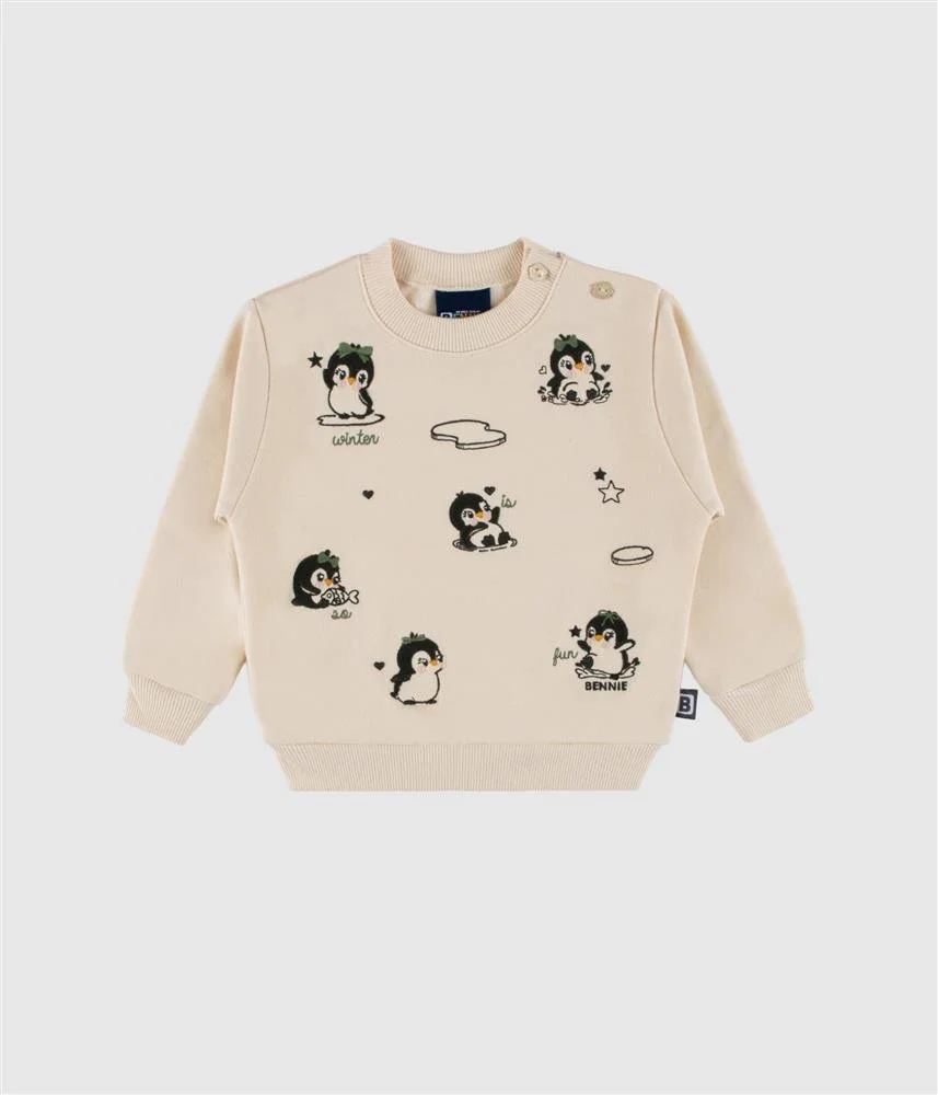 Sweat pinguim - bege