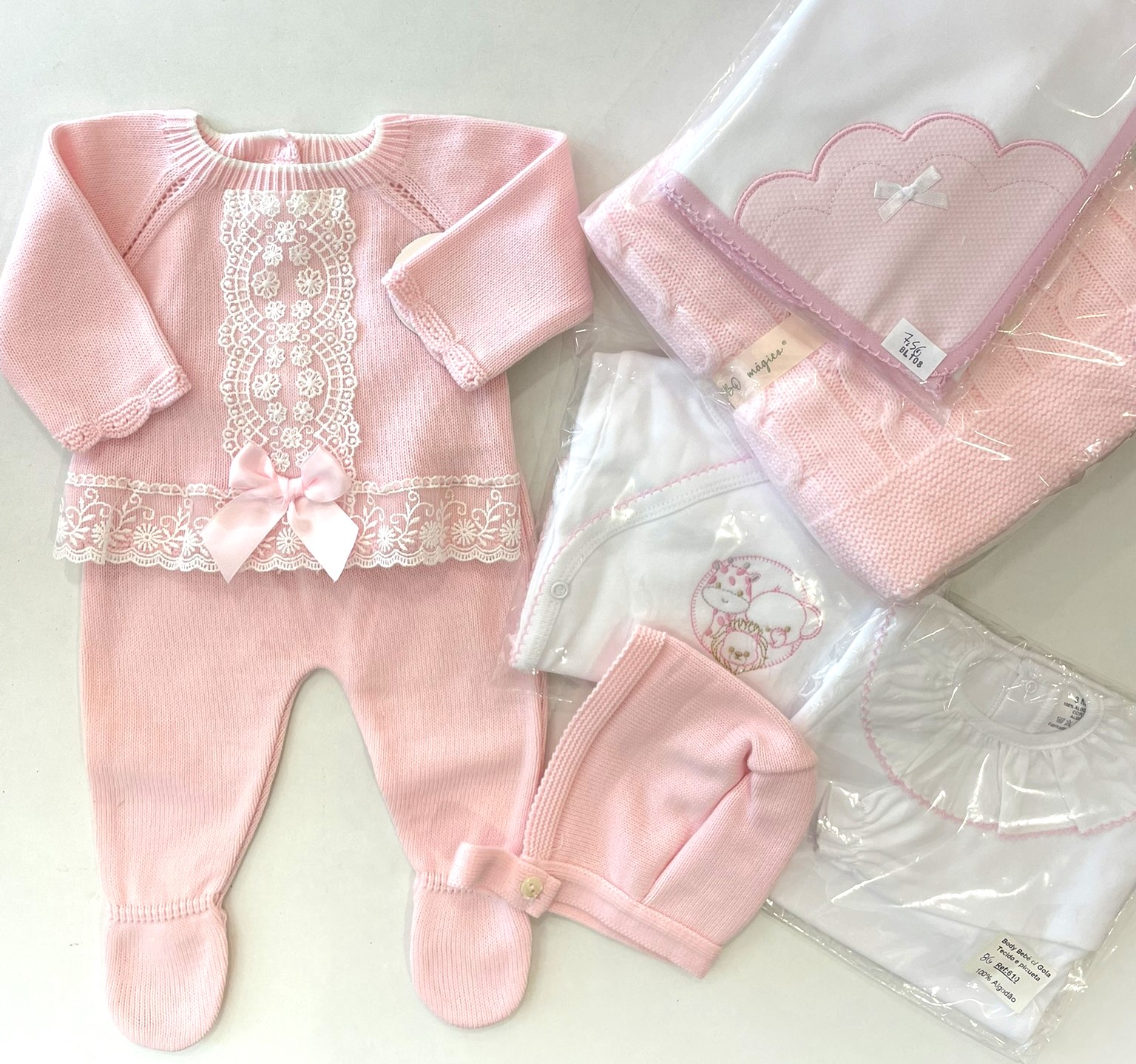 Conjunto 3 peças com renda