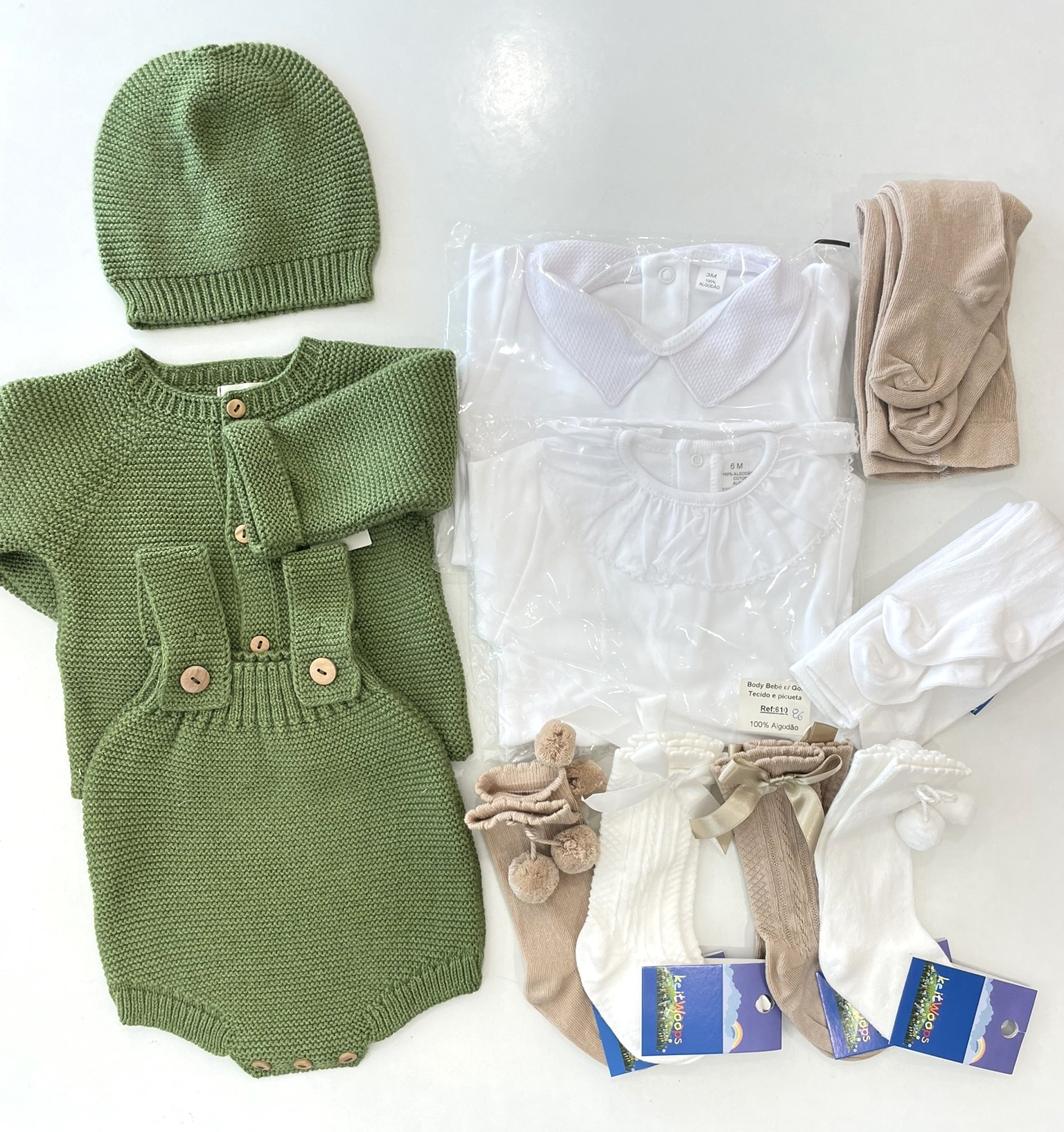 Conjunto 3 peças em lã