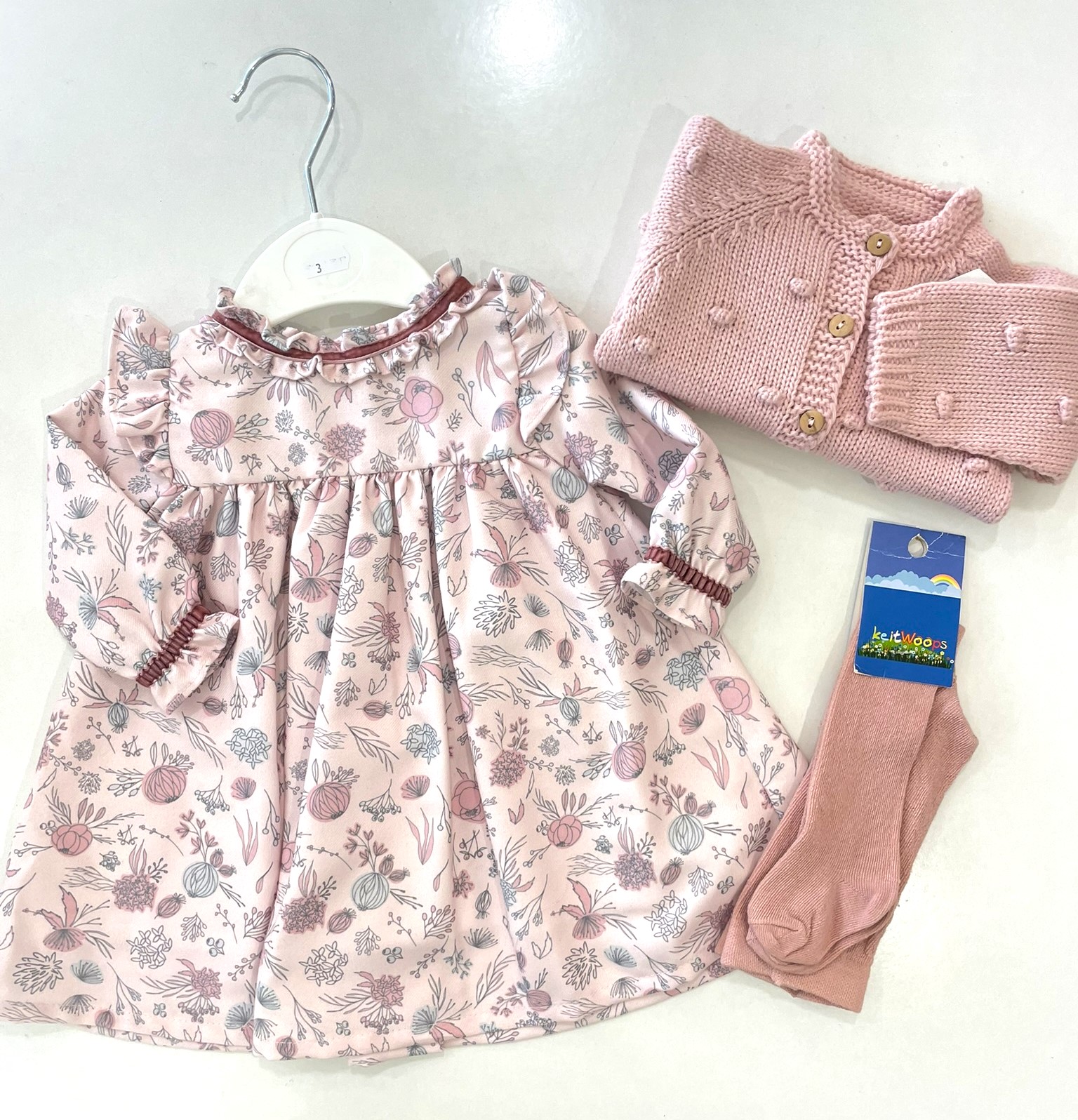 Vestido rosa estampado