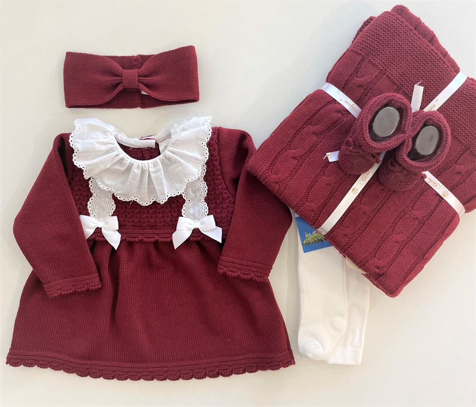 Vestido malha + fita
