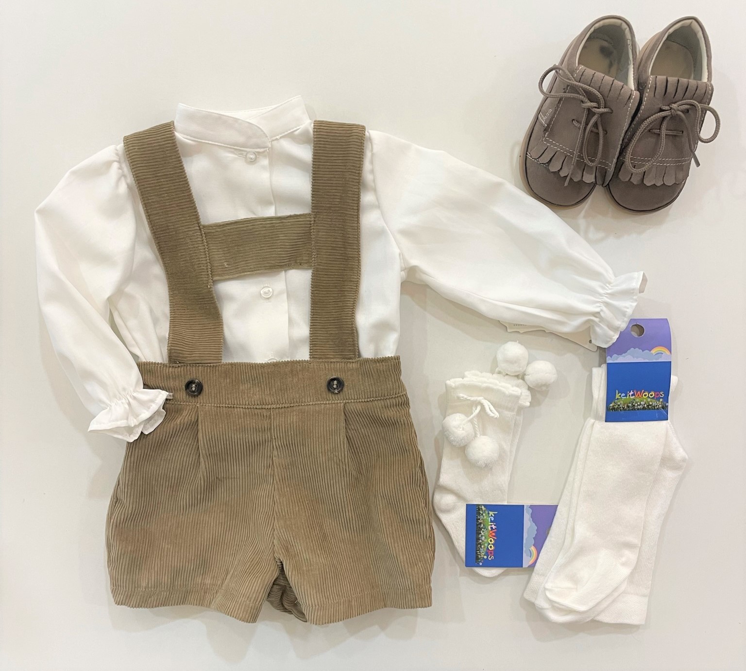Conjunto de bombazine camel