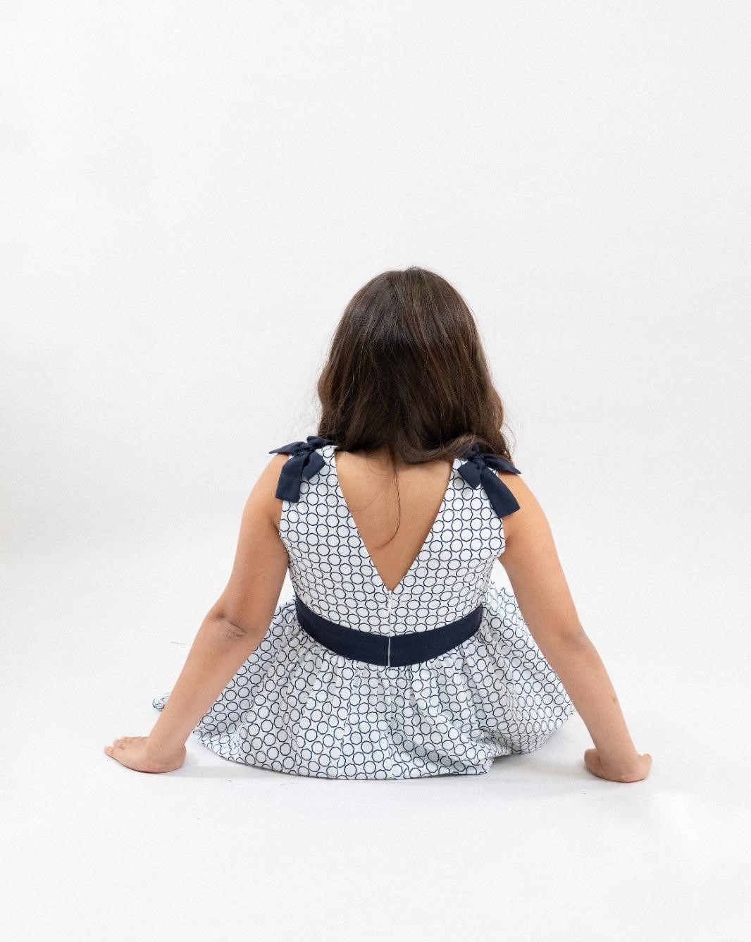 Vestido estampado - marinho
