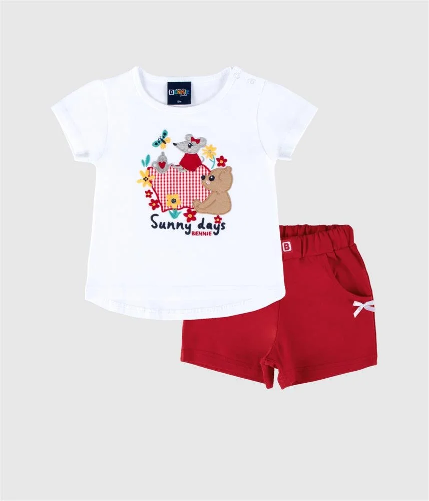 Conjunto urso - vermelho