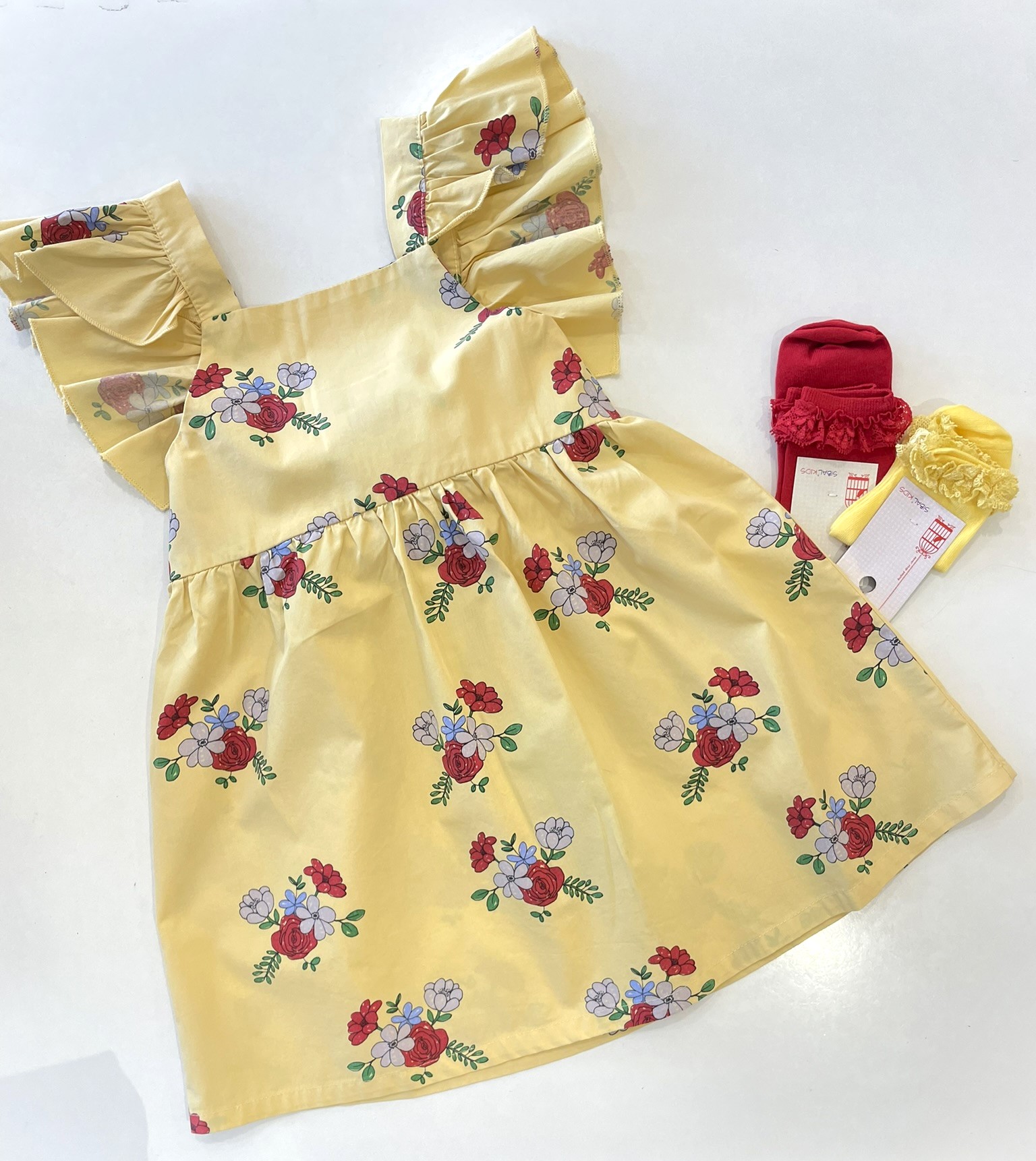 Vestido florido - amarelo