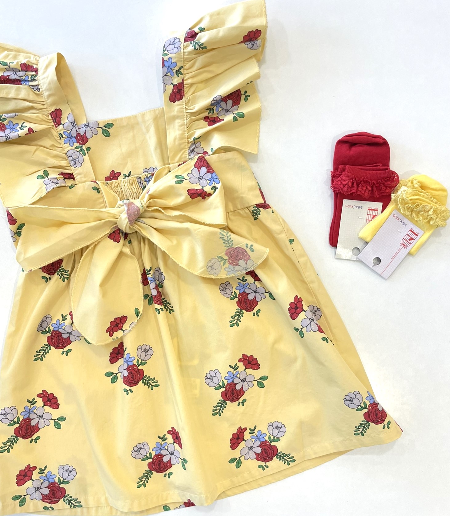 Vestido florido - amarelo