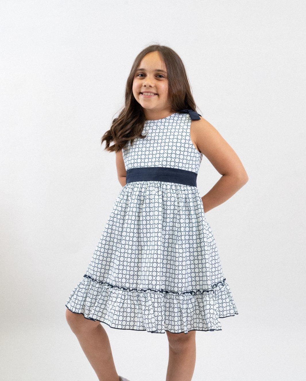 Vestido estampado - marinho