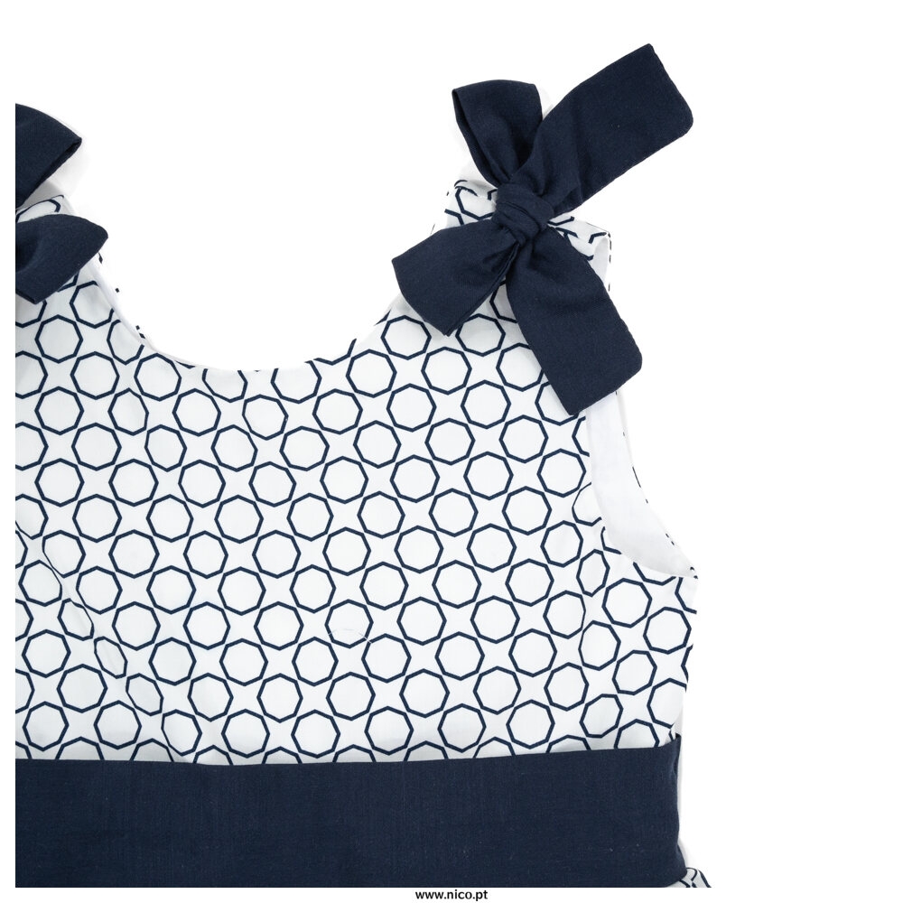 Vestido estampado - marinho