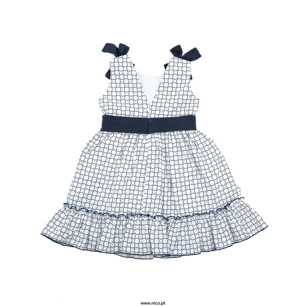 Vestido estampado - marinho