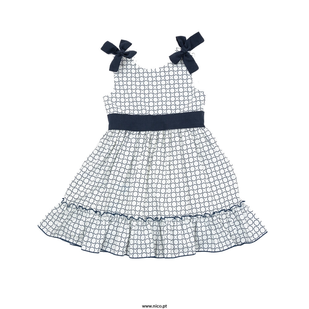 Vestido estampado - marinho