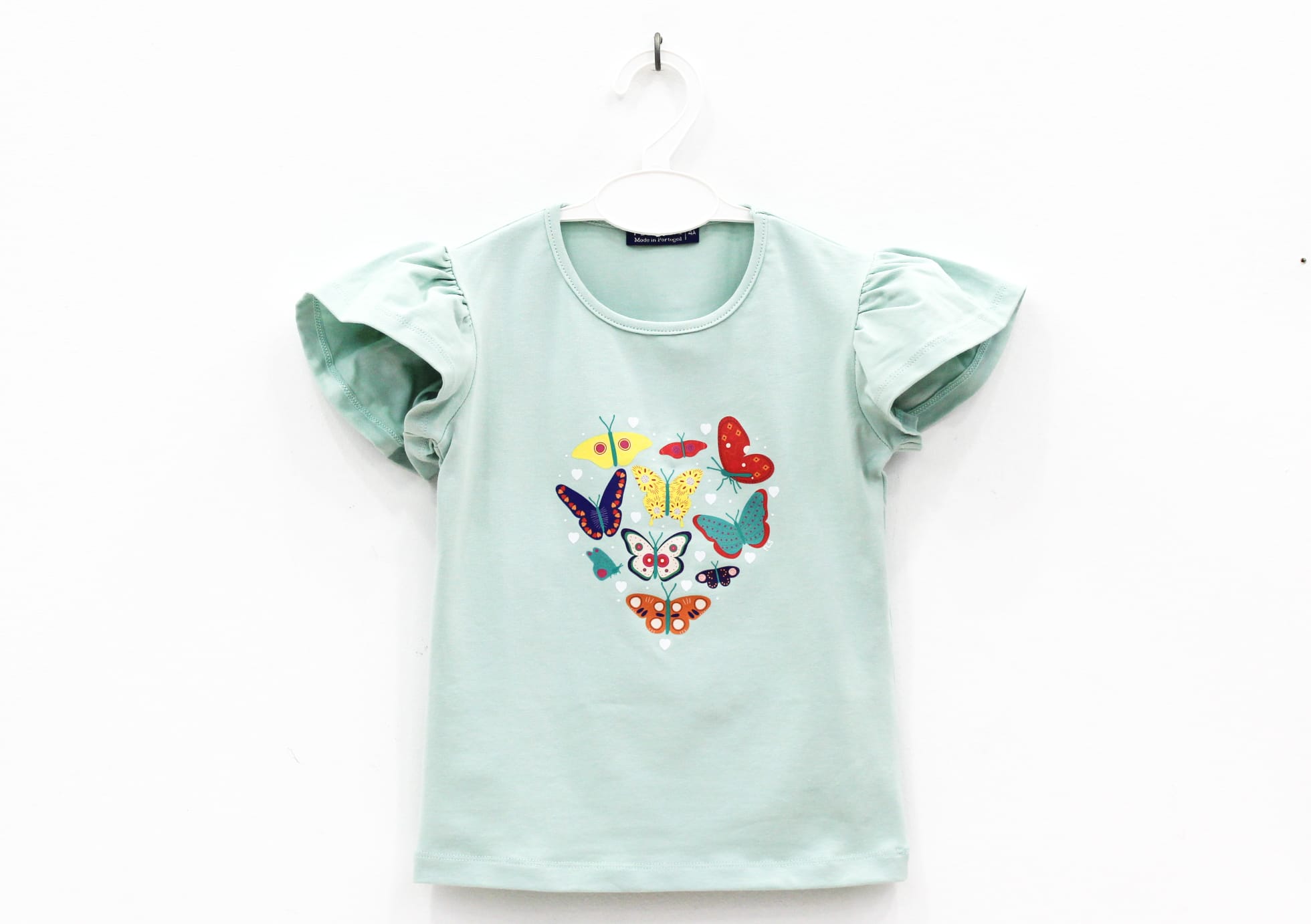 T-shirt borboleta - verde