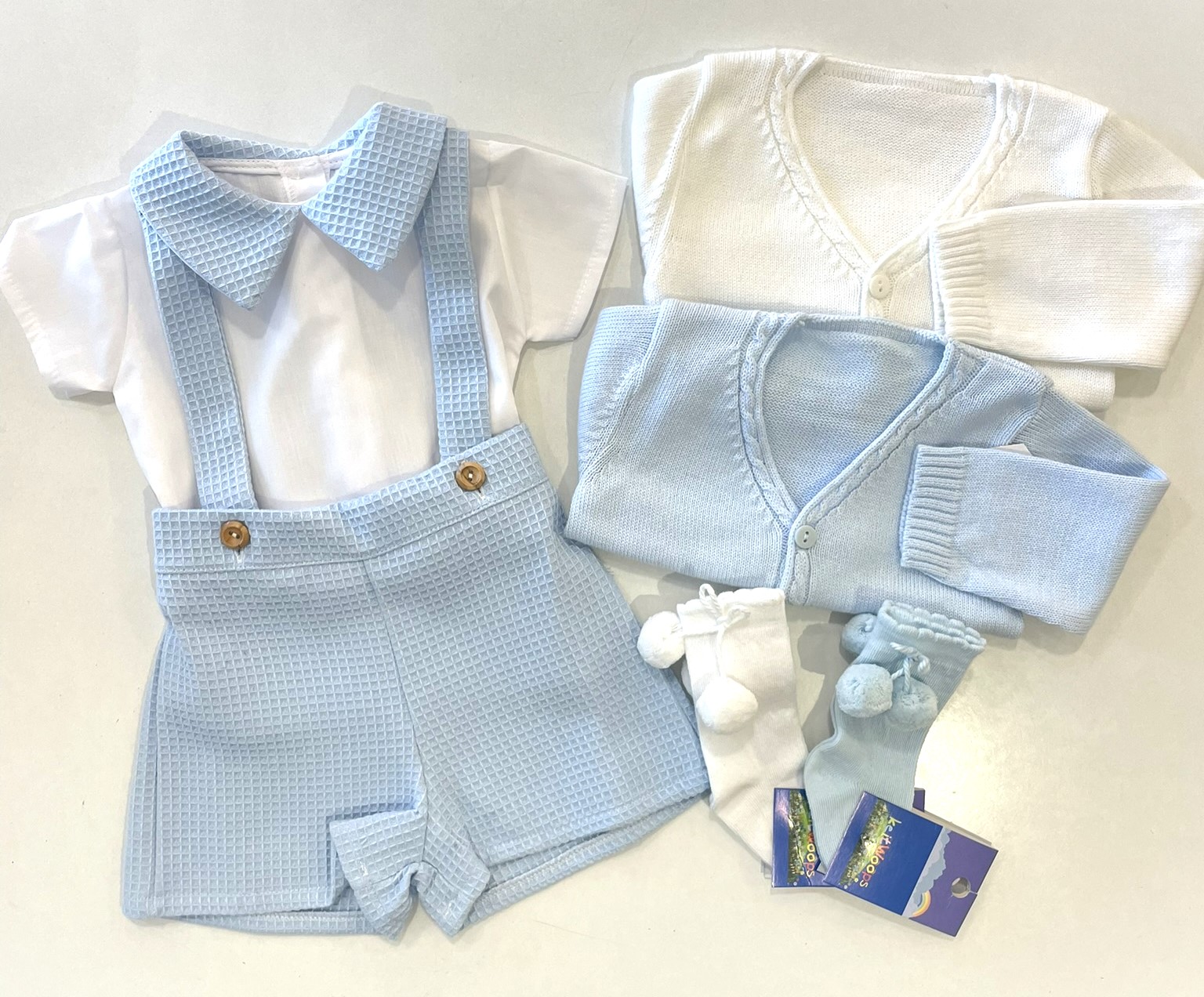 Conjunto calção azul claro