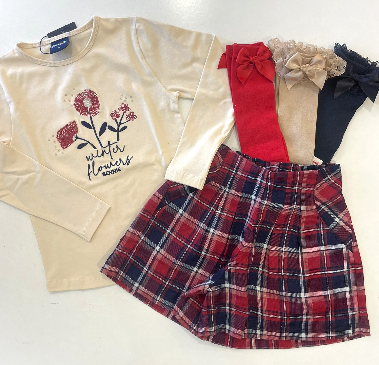 Conjunto winter Flowers - xadrez