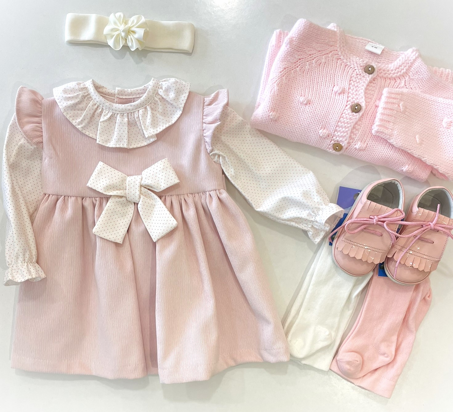 Vestido bombazine com laço - rosa